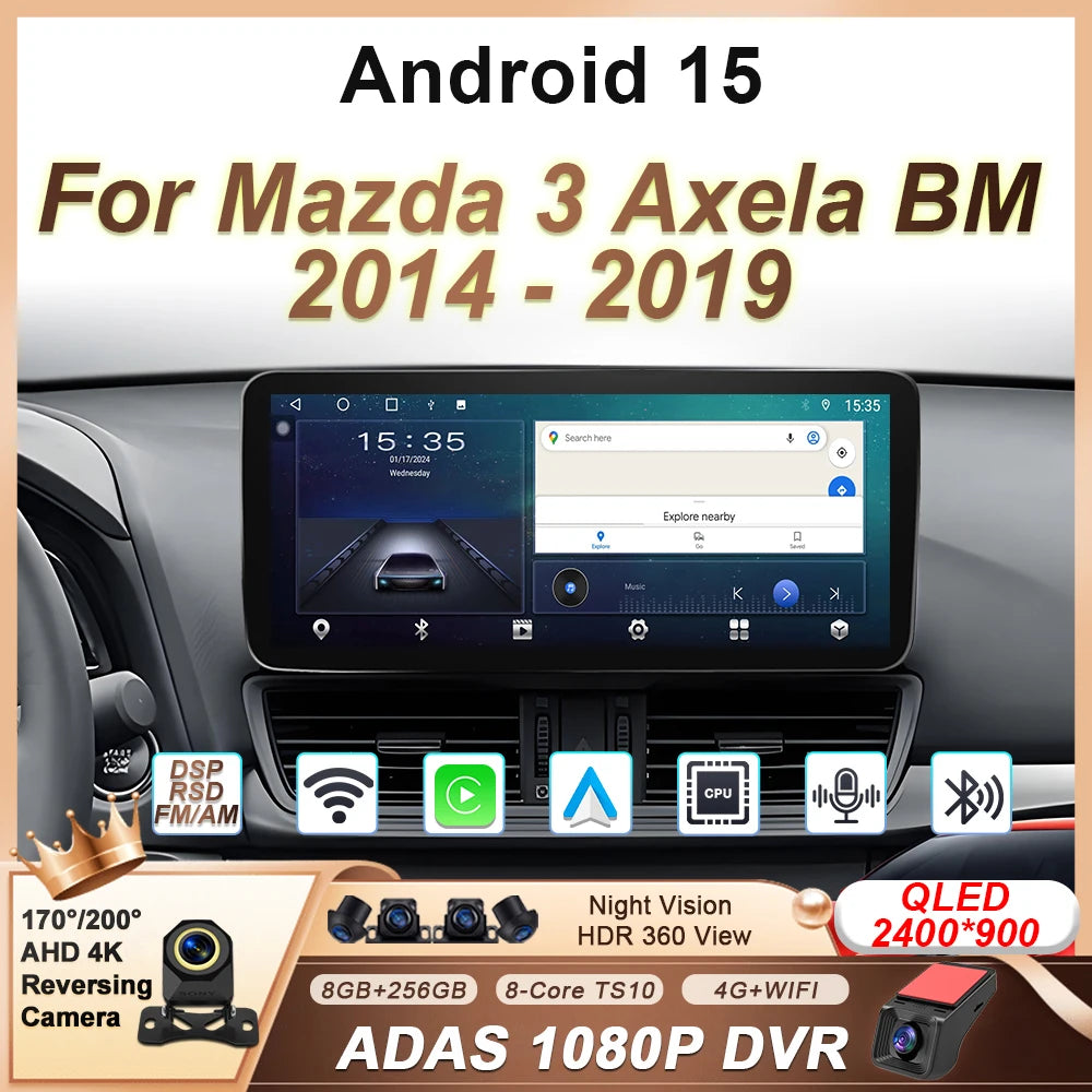 Android Auto Car Radio For Mazda 3 Axela BM 2014 2015 2016 2017 2018 2019 Carplay Video Pl | AUTOKITSHOP