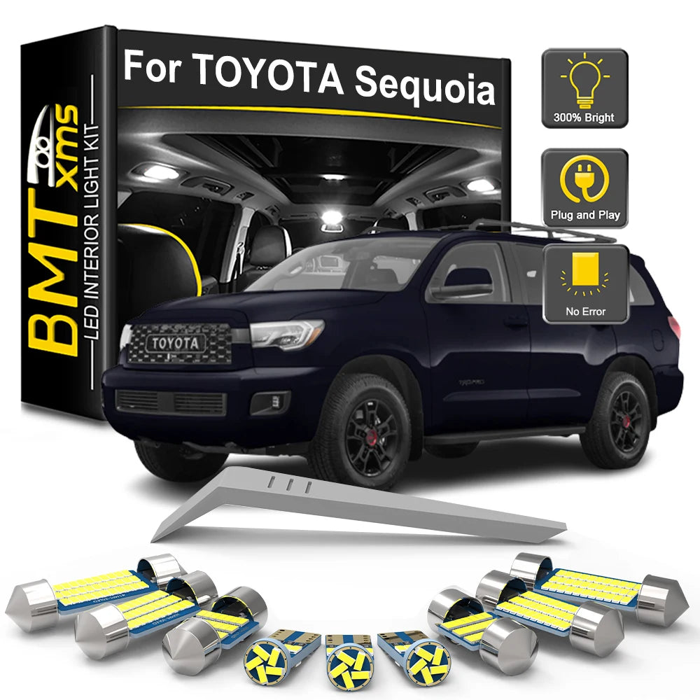 19-Piece LED Interior Light Kit for Toyota Sequoia 2001-2013 - Canbus Dome Map Door Trunk Bulbs | AUTOKITSHOP