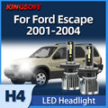 KINGSOFE 2PCS LED Headlight H4 9003 HB2 6000K CSP Chip Car Light High Low Beam Bulbs Fit F
