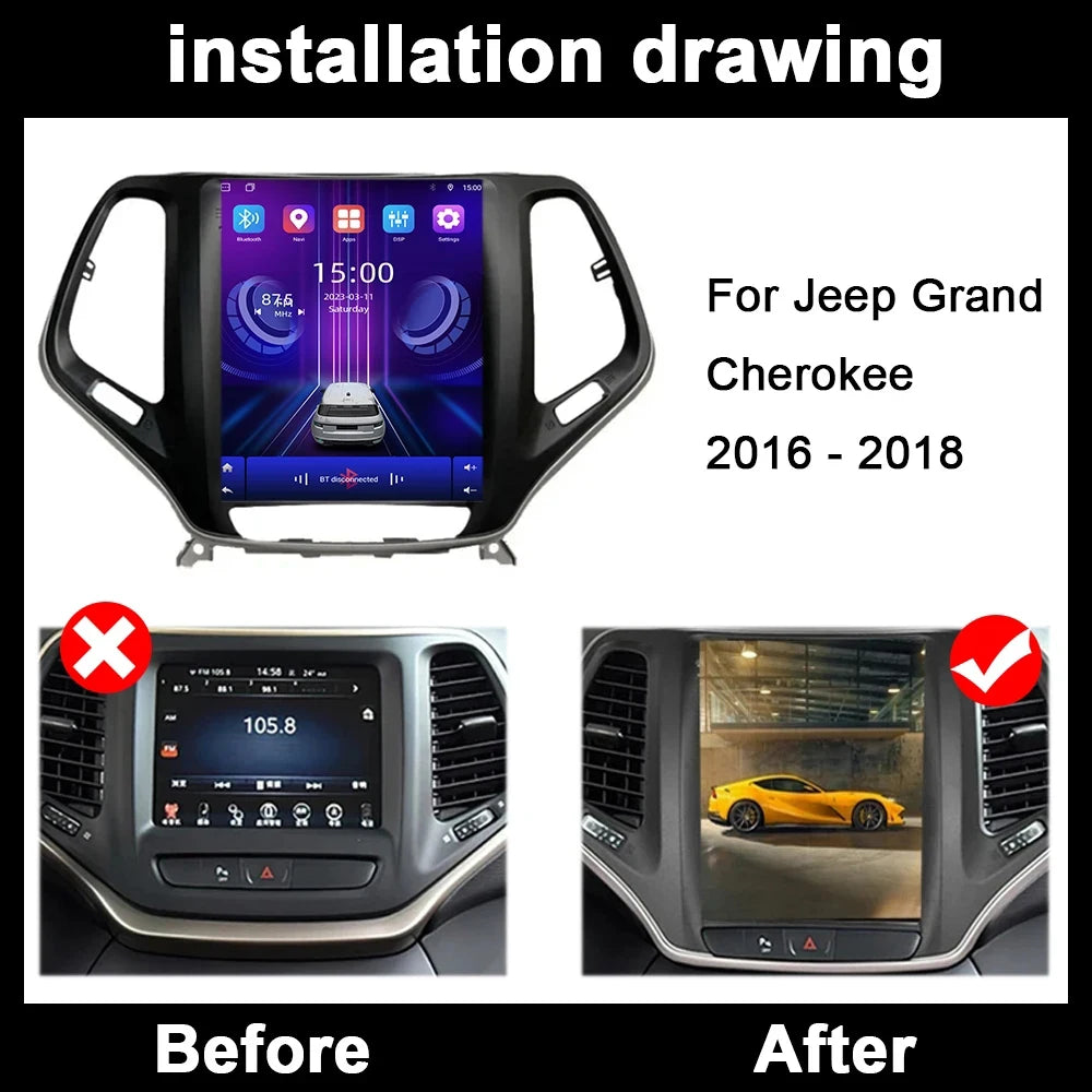 Wireless Carplay For Jeep Grand Cherokee 2016 2017 2018 Android 16 Auto Car Radio Multimed