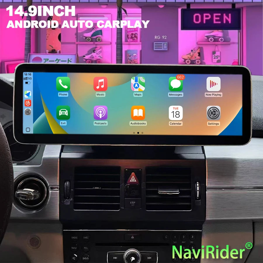 14.9" Android Car Radio Carplay For Benz Benz GLK X204 2009-2015 Multimedia Touch Screen V