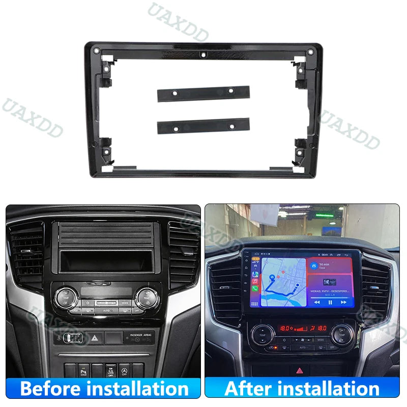 9 Inch Car Frame Fascia Canbus Box Adapter For Mitsubishi Triton L200 2019-2023 Android Ra