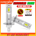 H1 Canbus Led Lights 1:1 Mini Size Car Headlight Bulbs Wireless Plug And Play IP68 Waterpr