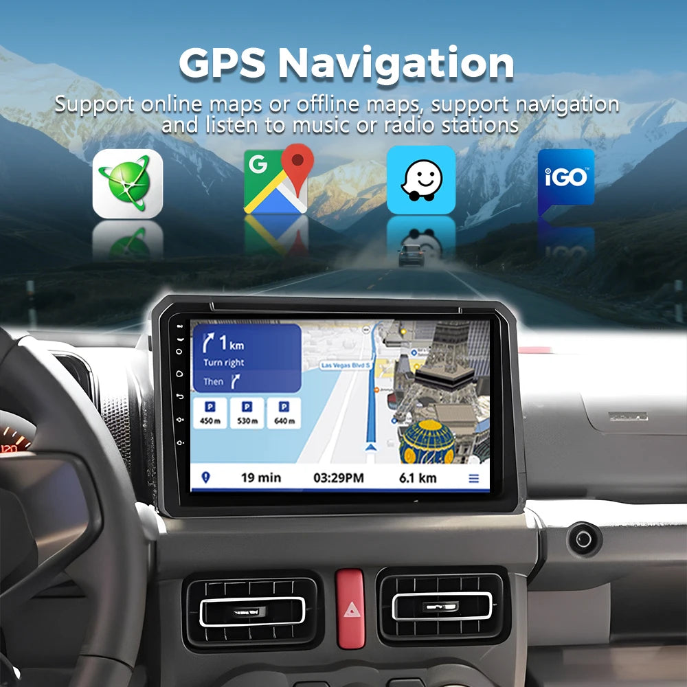 Qualcomm Android 16 Carplay Auto Car Radio For Suzuki Jimny 2018 2019 2020 Multimedia Vide
