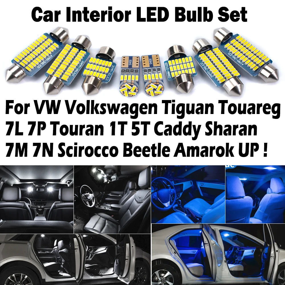 LED Interior Light Kit for VW Volkswagen Tiguan Touareg 7L 7P Touran 1T 5T Caddy Sharan 7M 7N Scirocco Beetle Amarok ...