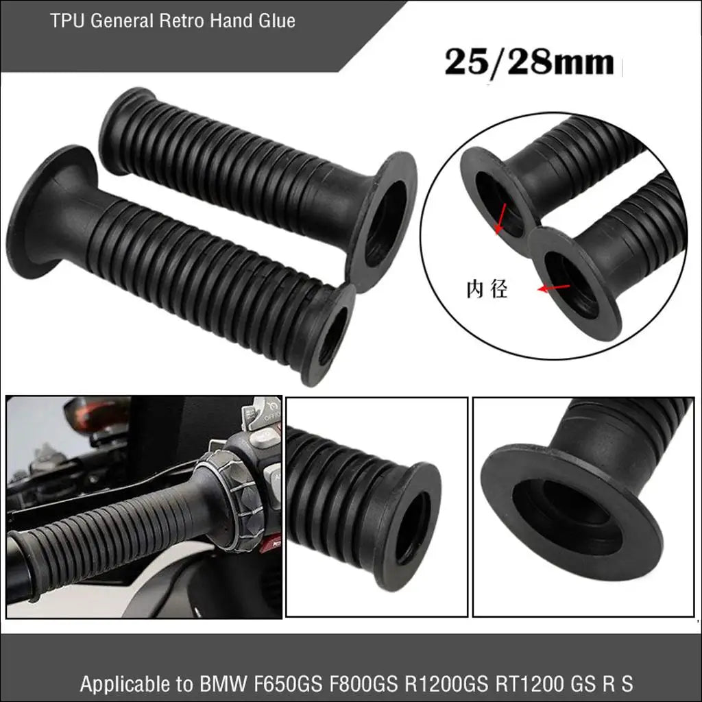 Motorcycle Handlebar Grips Durable Twist Throttle Hand Grip Set 22mm 25mm 28mm for F650GS F800GS - Automotive LED Light