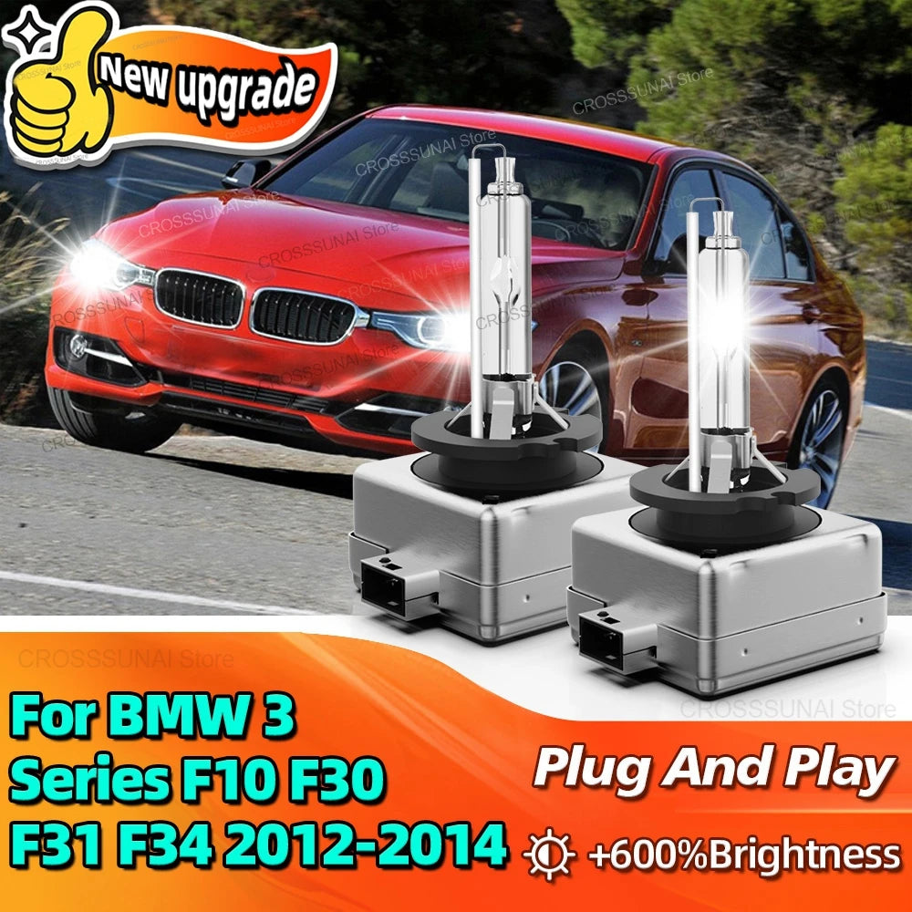 6000K Xenon HID Headlight 10000LM Bright Bulbs 35W Auto Lamps For BMW 3 Series F10 F30 F31