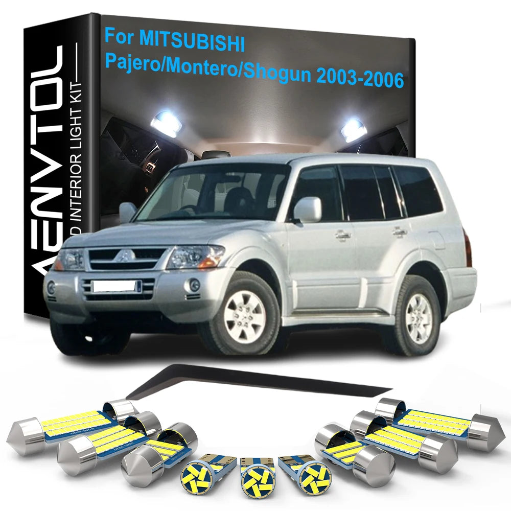16-Piece LED Interior Light Kit for Mitsubishi Pajero Montero Shogun - Canbus Error-Free Bulbs | AUTOKITSHOP