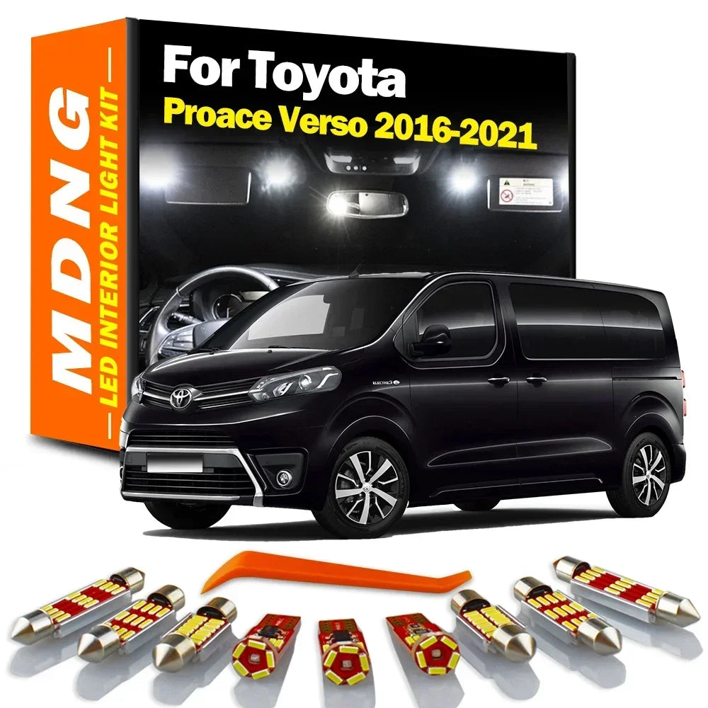 15-Piece LED Interior Light Kit for Toyota Proace Verso - Canbus Error-Free Bulbs | AUTOKITSHOP