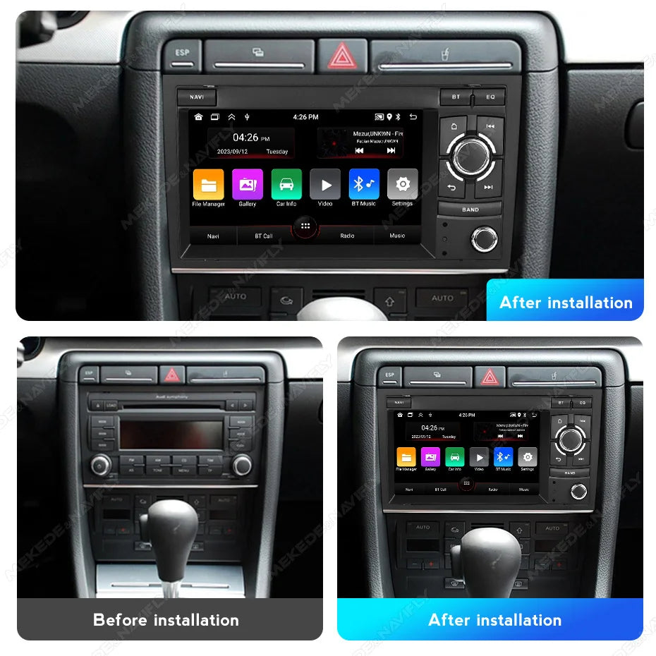 For Audi A4 2 3 B6 B7 S4 RS4 2000-2009 Android 15 Car Radio Carplay GPS Navigation Central