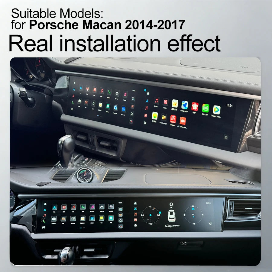 Dual 12.3Inch Touch Screen CarPlay Radio For Porsche Macan 2014-2017 Android GPS Multimedi | AUTOKITSHOP