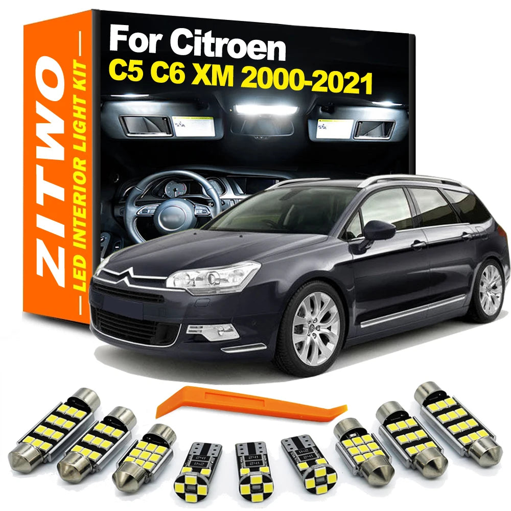 ZITWO Canbus Indoor Lamp For Citroen C5 C6 Tourer XM 2000- 2017 2018 2019 2020 2 for C6 C5 2000-2017 - Canbus LED Car Li