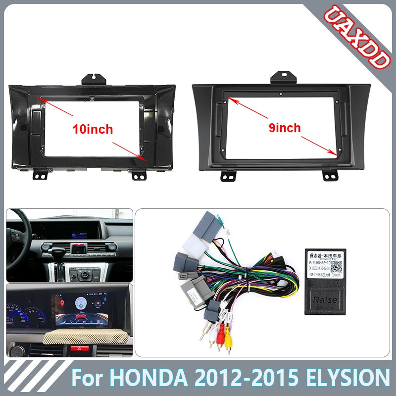 For Honda 2012-2015 Elysion 9inch 2Din Radio Android Stereo Frame Panel Fascia Dashboard A