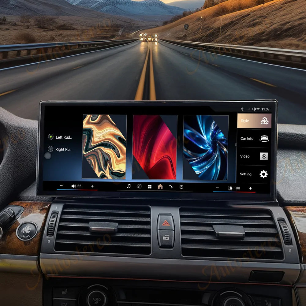 ID9 12.9 Inch Android 14 For BMW X5 Series E70 X6 E71 2007-13 Car Multimedia Player GPS Na
