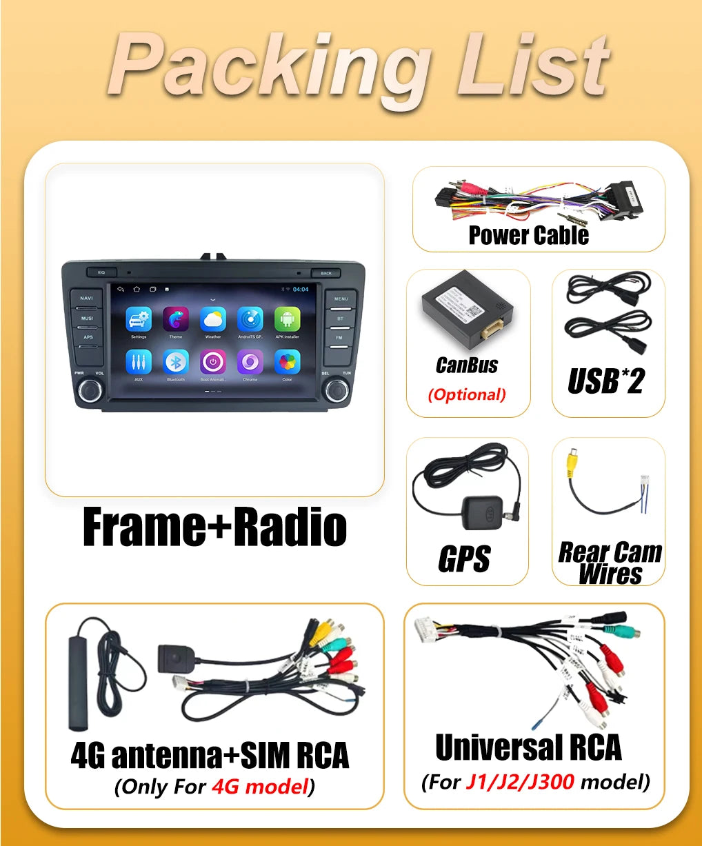 Android Auto Car Radio For Skoda Octavia 2 A5 2004 2005 2006 2007 2008 2009-2013 Carplay M | AUTOKITSHOP