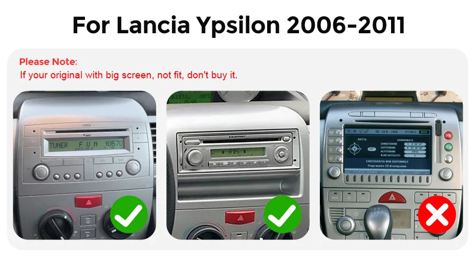 Android FM Autoradio For Fiat Lancia Ypsilon 2006-2011 CarPlay Auto Car Radio Stereo Multi | AUTOKITSHOP