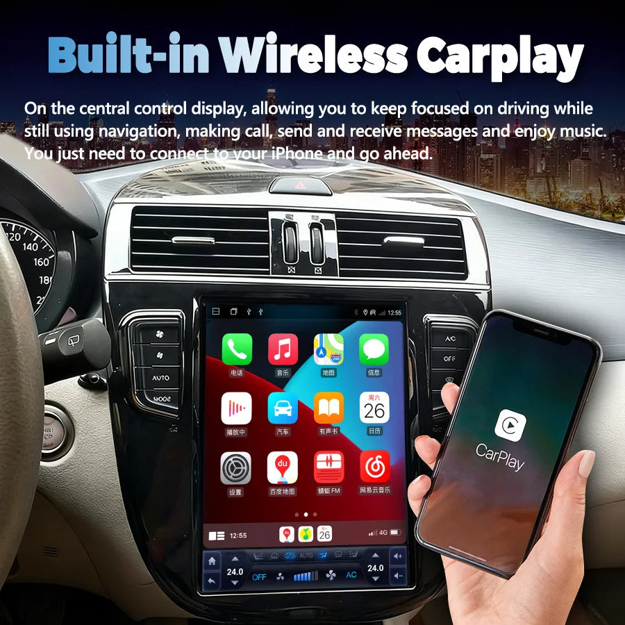 9.7inch Screen Android 15 Multimedia Video Player For Nissan Tiida 2011-2015 Navigation Ca