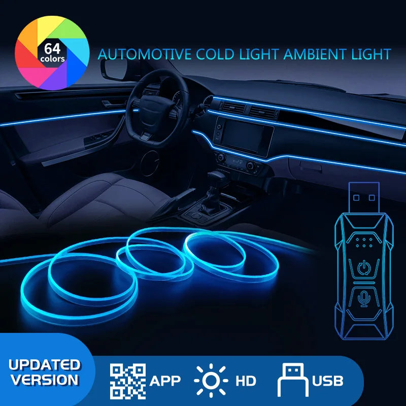 RGB - Ambient Light - App Control - Car Interior Lighting | AUTOKITSHOP