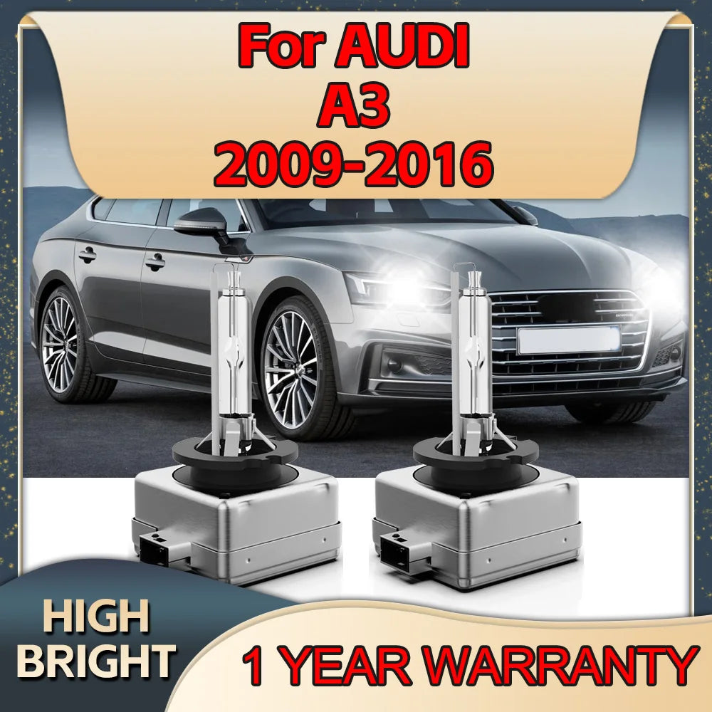 Upgrades HID Xenon Car Bulb 6000K White D3S Headlight 35W For AUDI A3 2009 2010 2011 2012