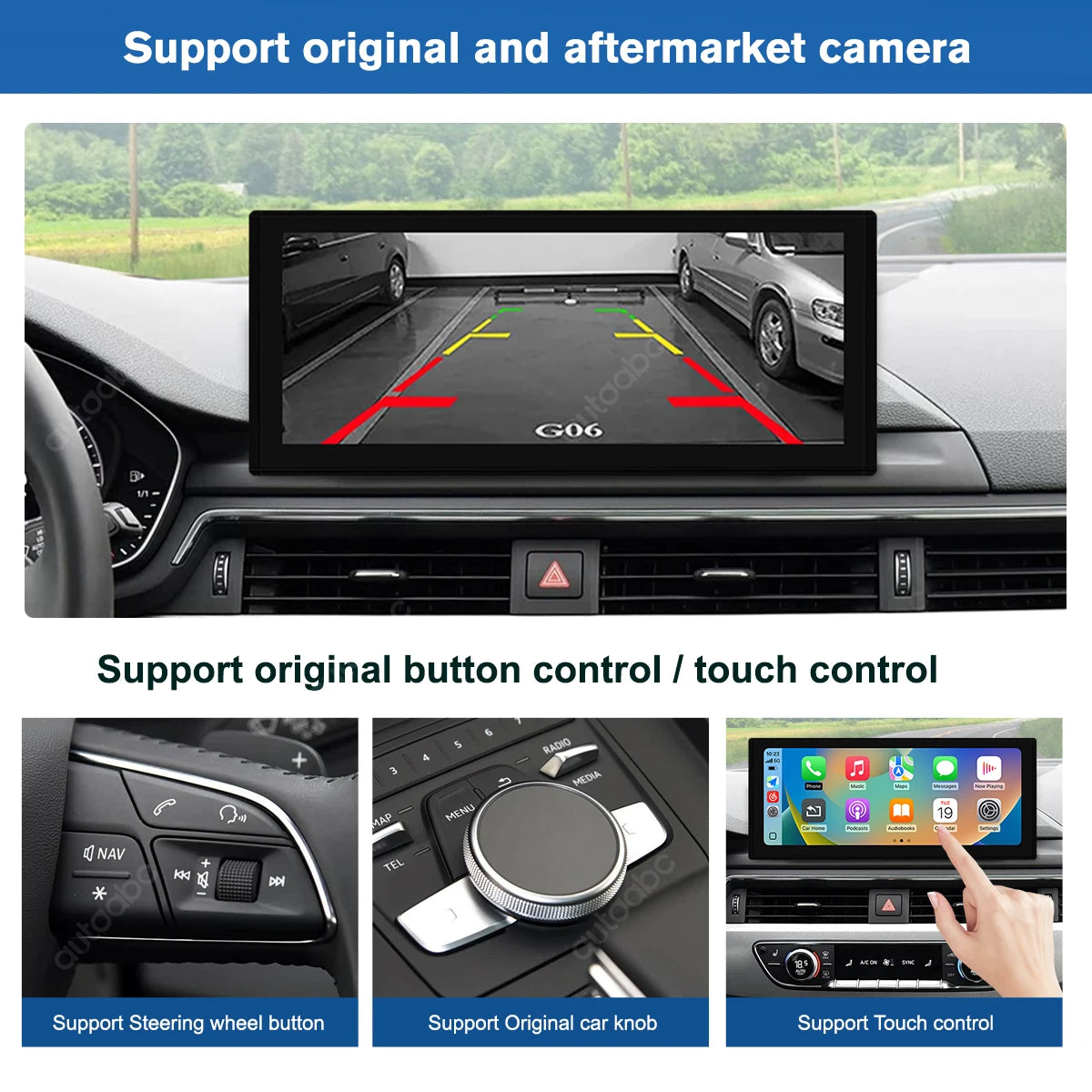 12.3'' Ultra-thin Multimedia Display Touch Screen For Audi A4 S4 A5 S5 2017-2020 MIB/MIB2  | AUTOKITSHOP