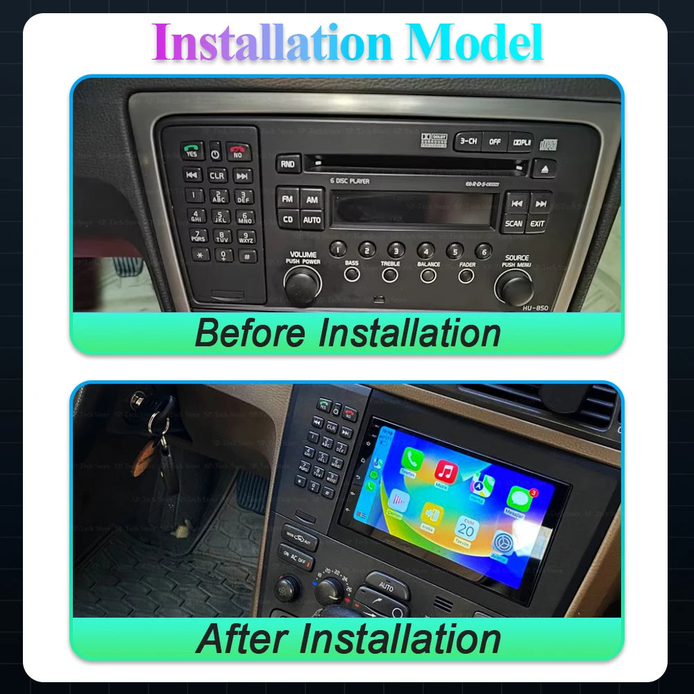 For Volvo Xc70 V70 S60 2004 2005 2006 2007 2008 2009 Android 16 Can Radio Head Unit Carpla | AUTOKITSHOP