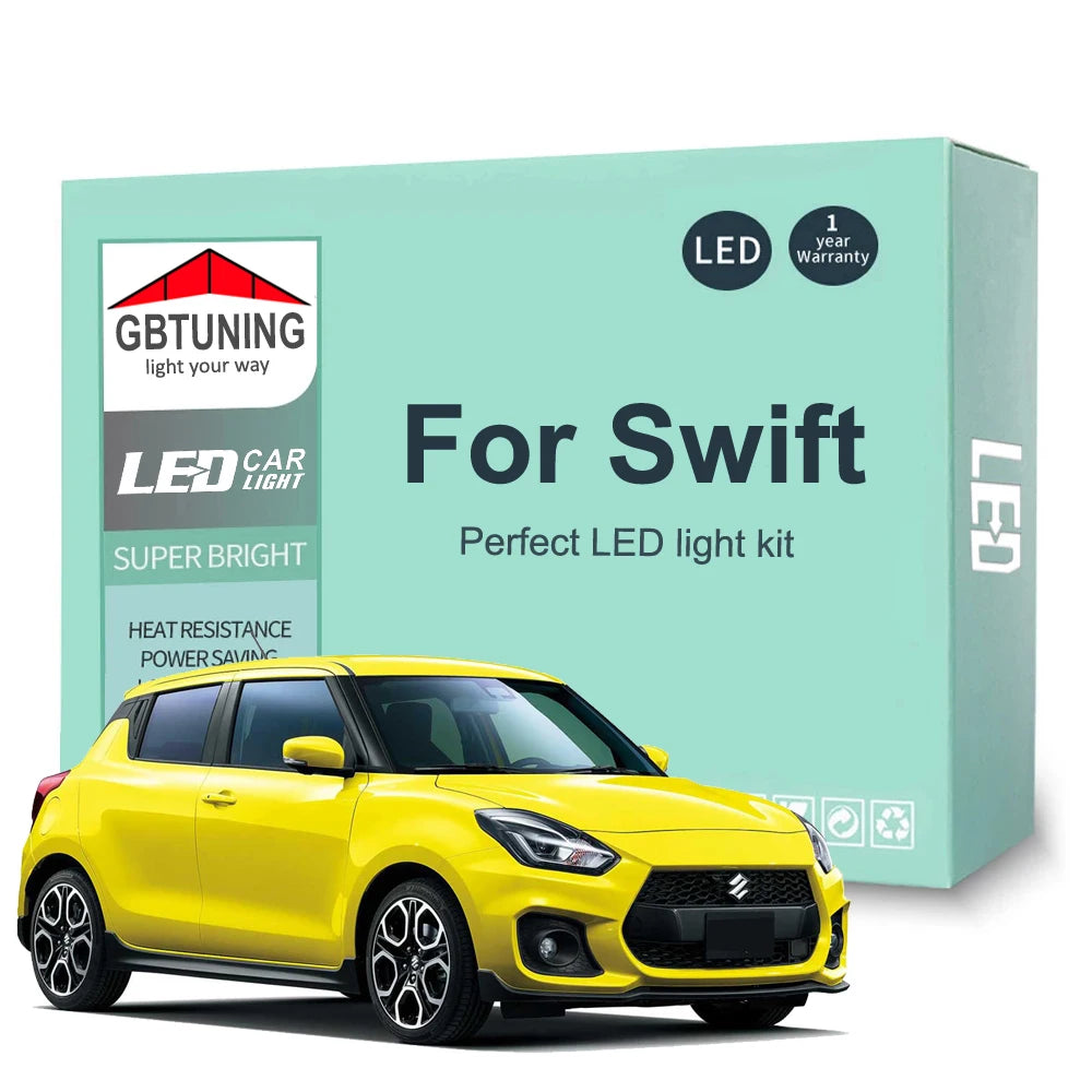 7-Piece LED Interior Light Kit for Suzuki Swift For Swift Sport - Canbus Error-Free Bulbs | AUTOKITSHOP