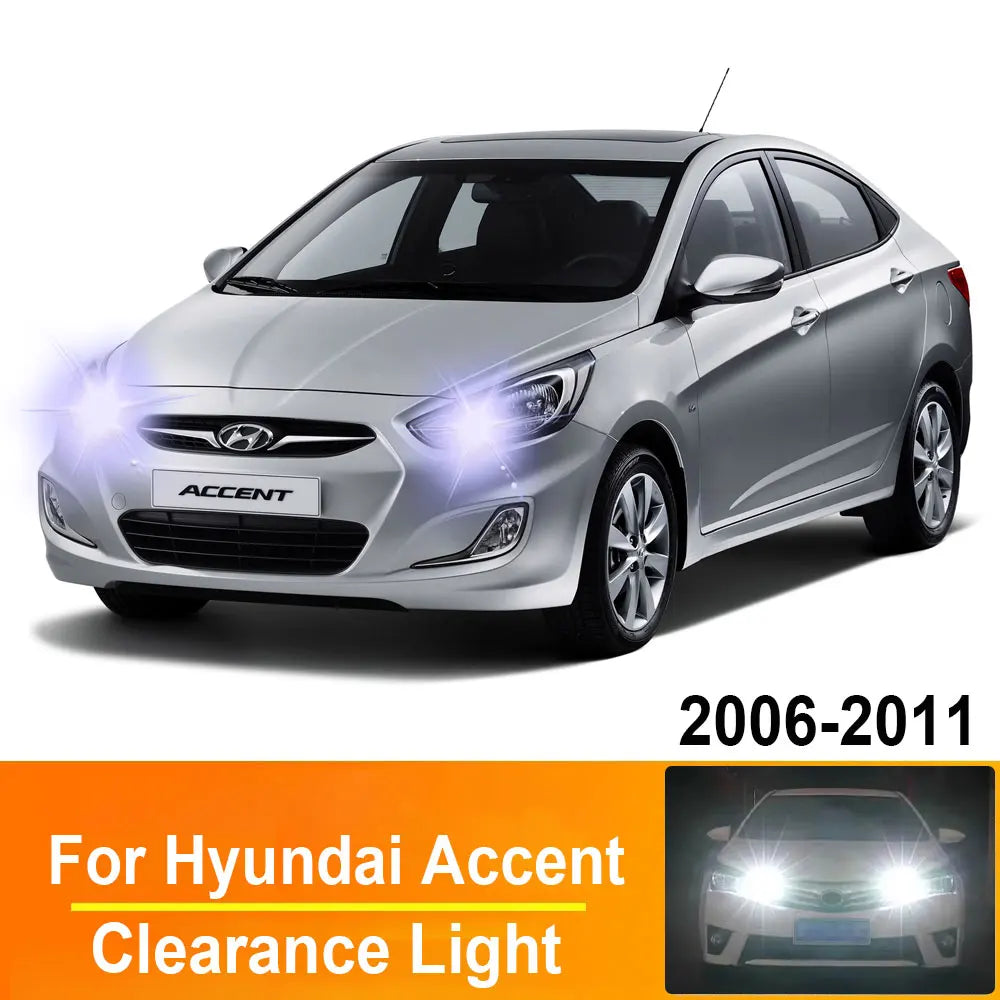 2-Piece LED Interior Light Kit for Hyundai Accent - Canbus Error-Free Bulbs | AUTOKITSHOP