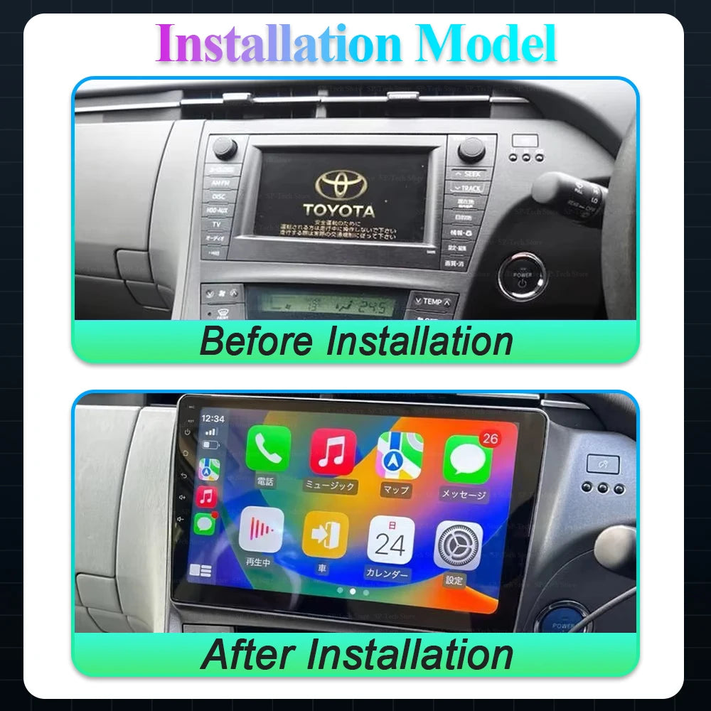 10" Android 16 Player For Toyota Prius 3 Xw30 2009 - 2015 Lhd Rhd Carplay Car Head Unit Ra | AUTOKITSHOP