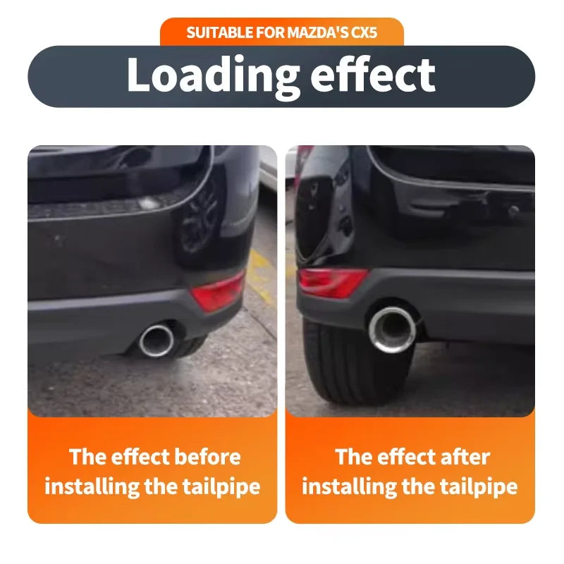 For Mazda 3 Atenza 6 AXELA CX-3 CX-4 CX-5 CX7 CX8 CX5 Exhaust Muffler Tip Modifi for Mazda CX7 CX8 CX5 - Automotive LED
