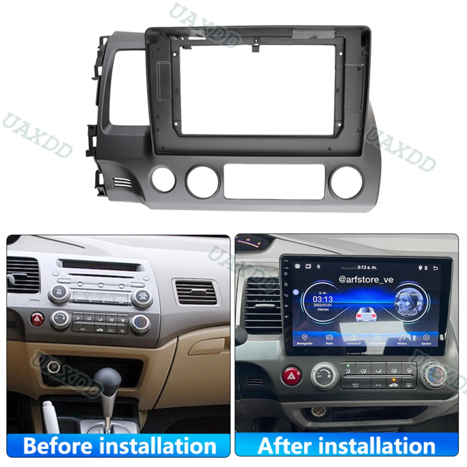For 2008-2011 Honda Civic 9inch 10.1inch radio android stereo frame panel dashboard audio