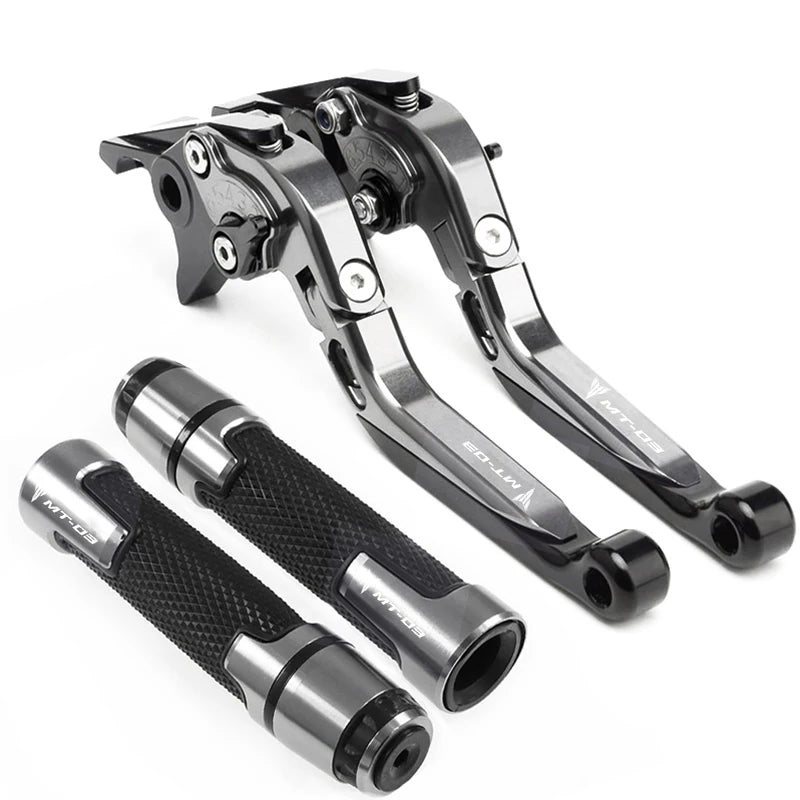 For Yamaha MT-03 MT03 2005-2014 CNC Clutch Lever Brake Lever Set Adjustable Folding Handle Lever - Automotive LED Light