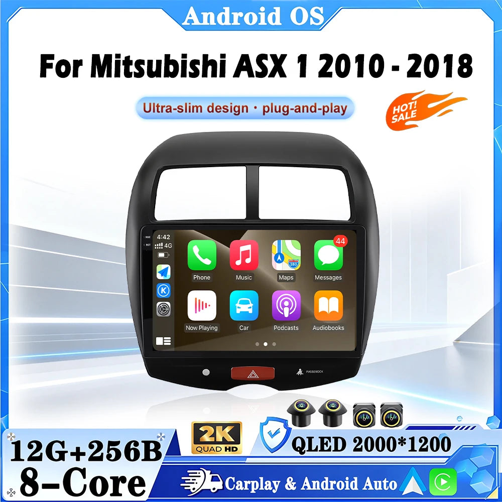 Android Auto For Mitsubishi ASX 1 2010 - 2018 Autoradio Car Radio Multimedia Player Carpla