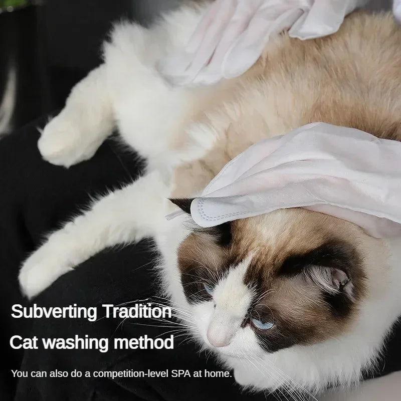 6pcs Pet Disposable Gloves Cat Dog Wipes No Rinse Washing Gloves Grooming Pet Cat Dog Ear Eye Cl - Automotive LED Light