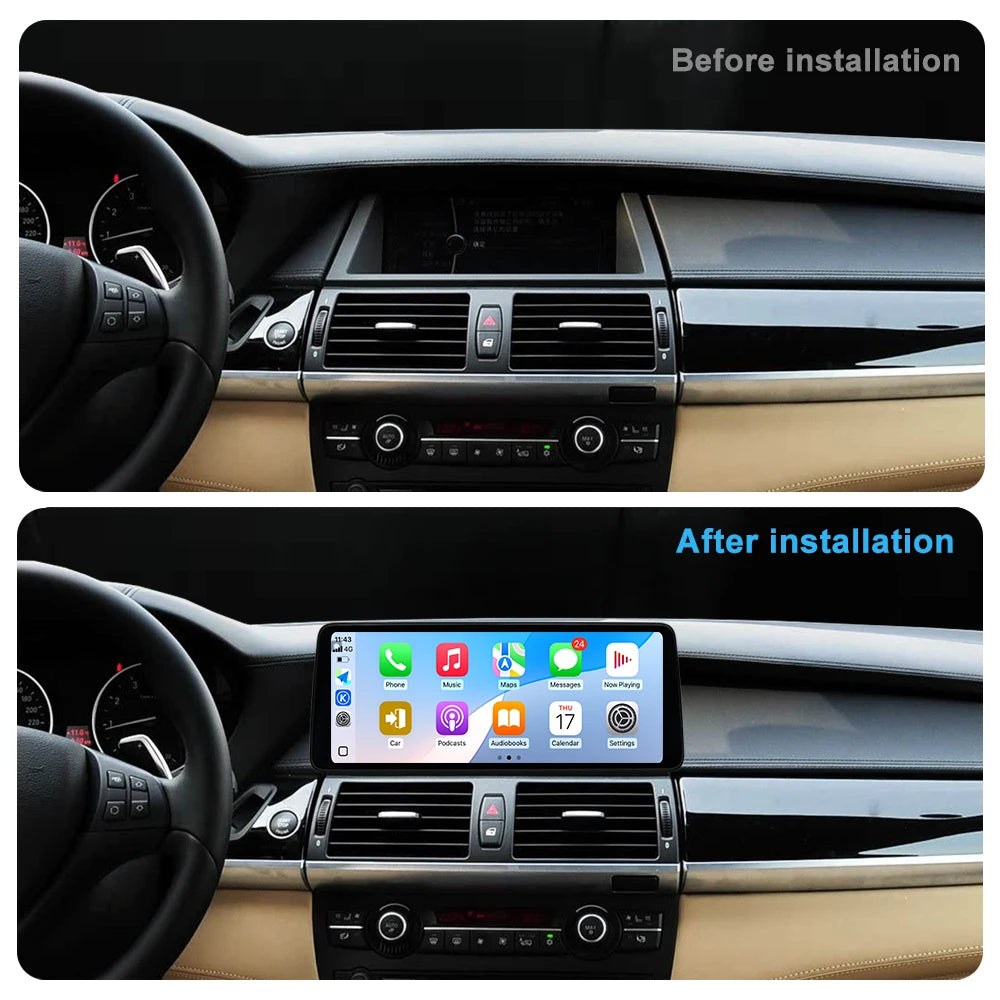 2400*1200P for BMW X5 E70 X6 E71 2008 - 2013 12.3' Ultra-thin Android 14 Car Radio Video M