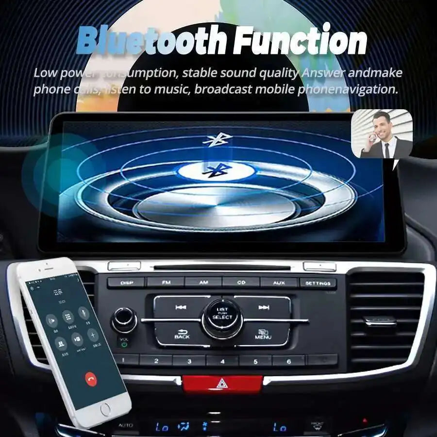 NaviRider 12.3" Android 14 Screen For Honda Accord 9 2013-2018 Navig Car Multimedia Video