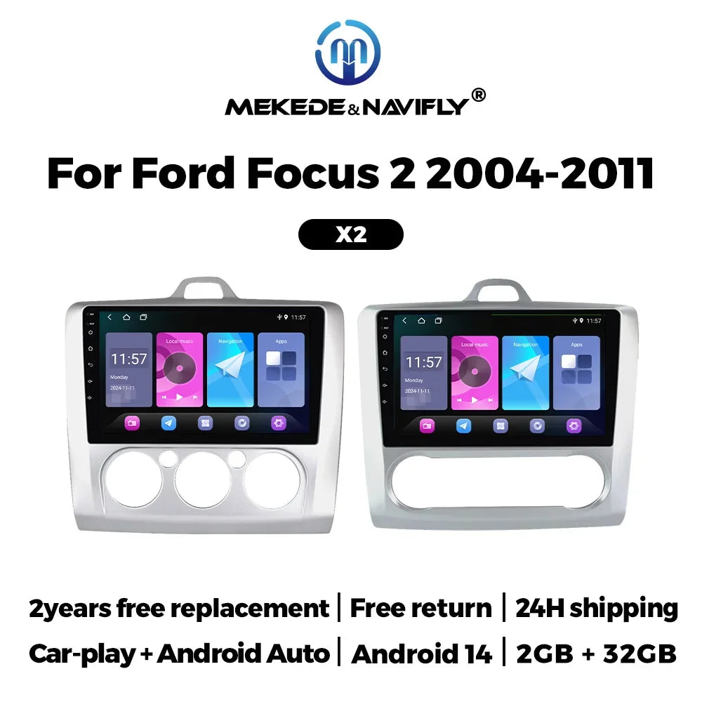 Wireless CarPlay Android Auto 9 Inch Car Radio for Ford Focus 2 Mk2 2004 - 2011 Multimedia | AUTOKITSHOP