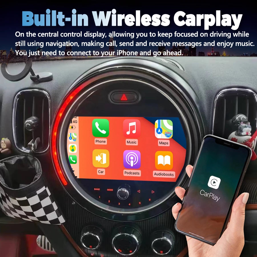 Android Screen For BMW Mini Cooper Countryman F60 2017 Car Radio Carplay Autoradio DSP 4G