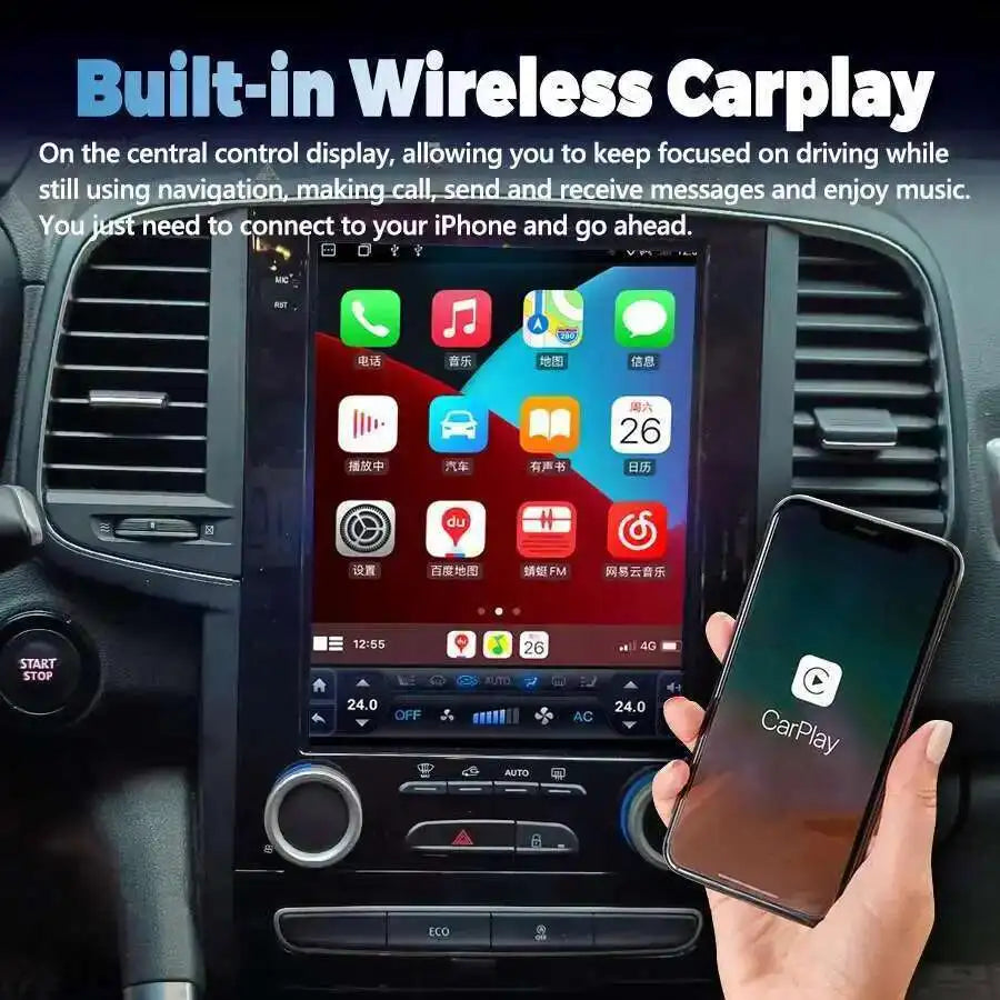 10.4inch Android 15 Vertical Screen For Renault Megane 4 Samsung Koleos Talisman 2017-2019 | AUTOKITSHOP