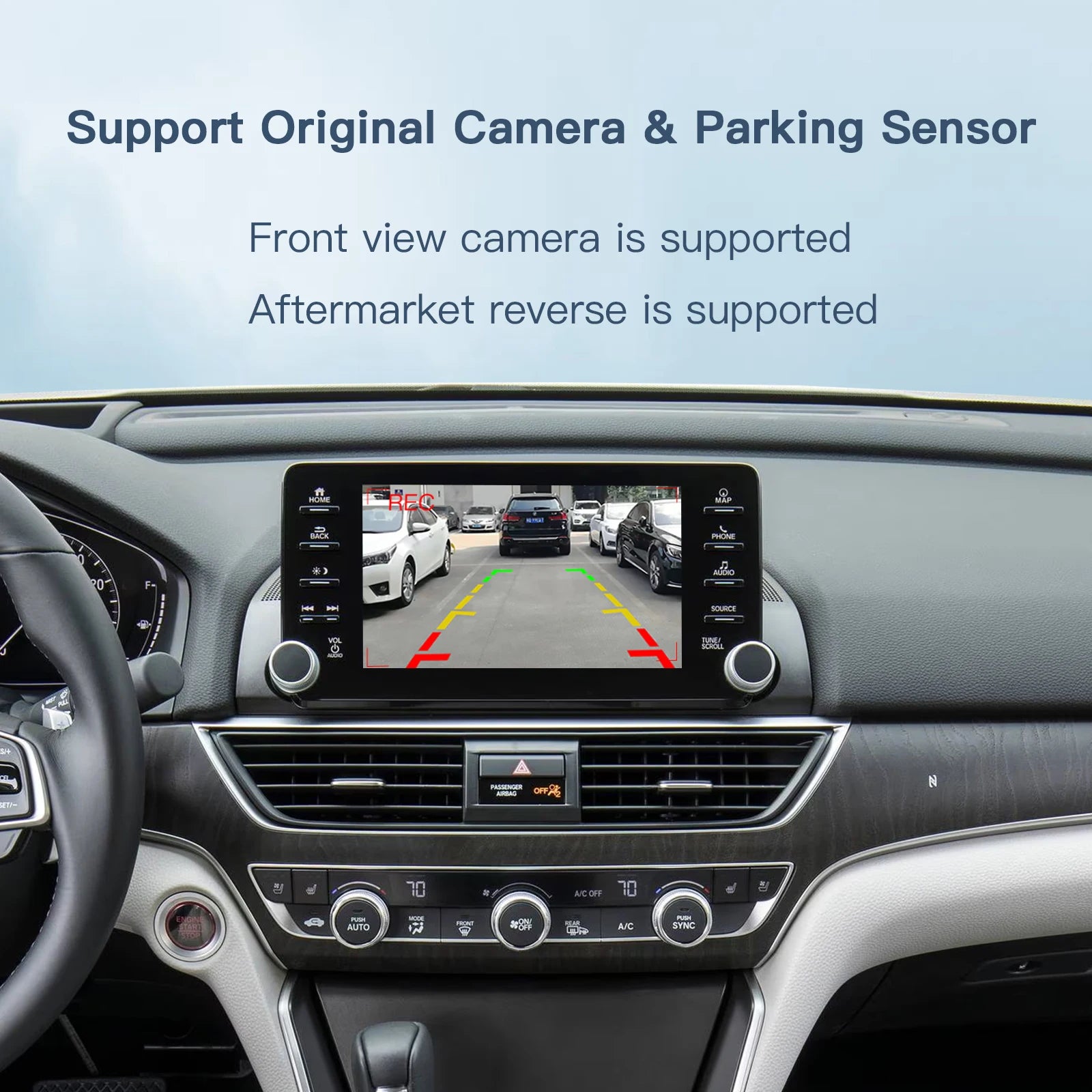 CARABC Wireless Carplay Android Auto Mirror Link for Honda Accord INSPIRE 2017-2020 GPS Na