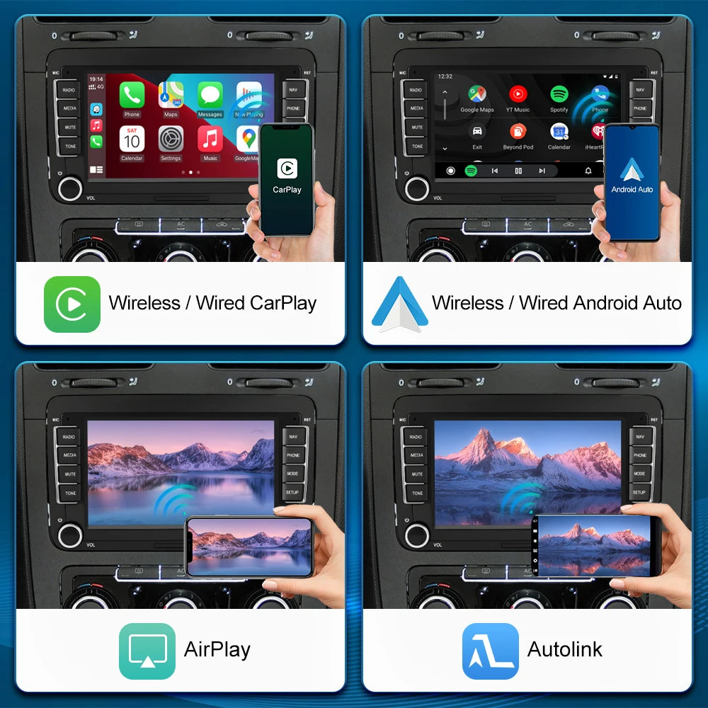 7" Linux Screen Car Radio Multimedia Display For Volkswagen/Seat/Skoda/Passat/Golf with Wi | AUTOKITSHOP