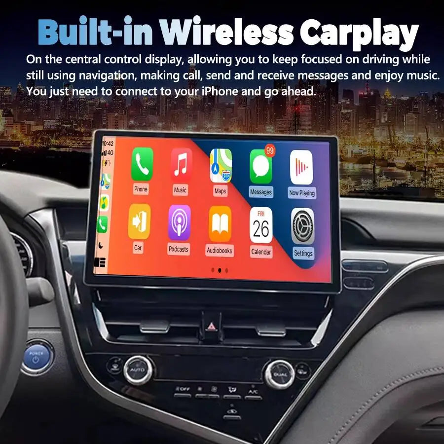 13.3" Screen Car Radio Android Carplay For Toyota Camry 2021 2022 Stereo GPS Multimedia Ra