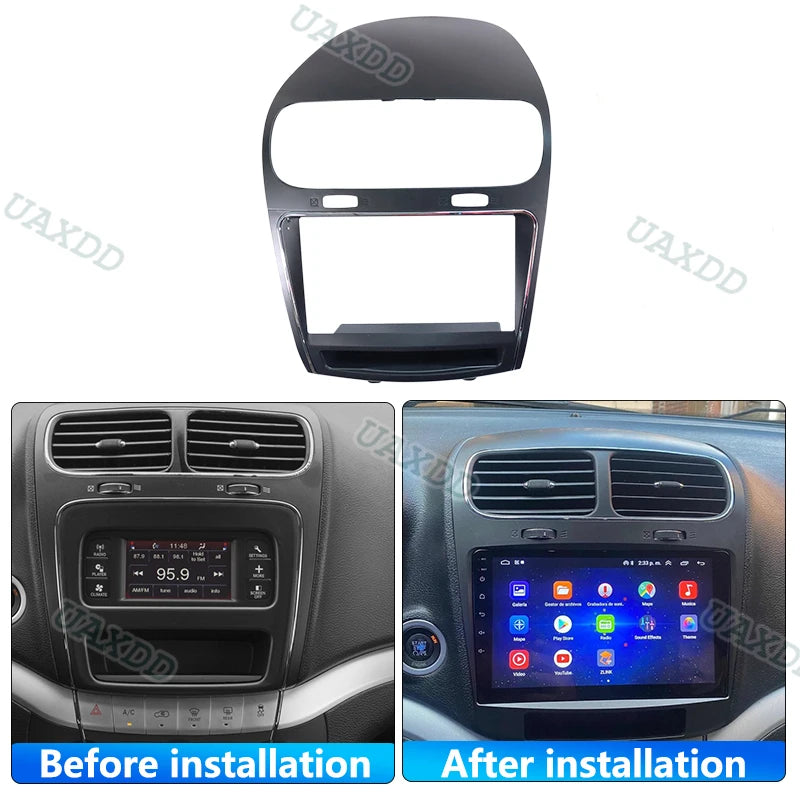 FOR 2013-2016 DODGE JOURNEY 2012-2014 FIAT FREEMONT 9INCH Car CD Android frame panel fasci
