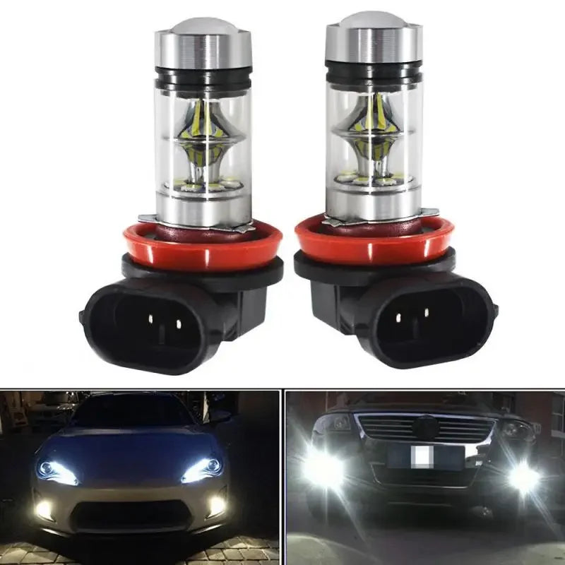 H8 H9 H11 Car Headlight Bulbs LED Lamp 3030 Chip H4 H7 DRL Lamps 9006 HB4 H1 9005 HB3 1200