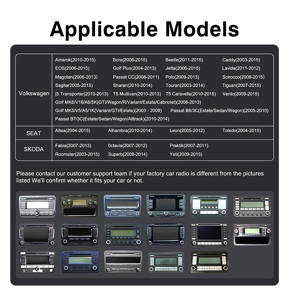 7" 2 Din HD Car Media Video RDS Airplay Car Radio CarPlay Android Auto Stereo Audio For Volkswagen/Seat/Skoda/Passat/Golf/Polo