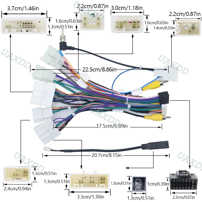 For 2021 TOYOTA SIENNA 12.3 10.25 inch 2 Din Car radio Android frame fascia cable video ha
