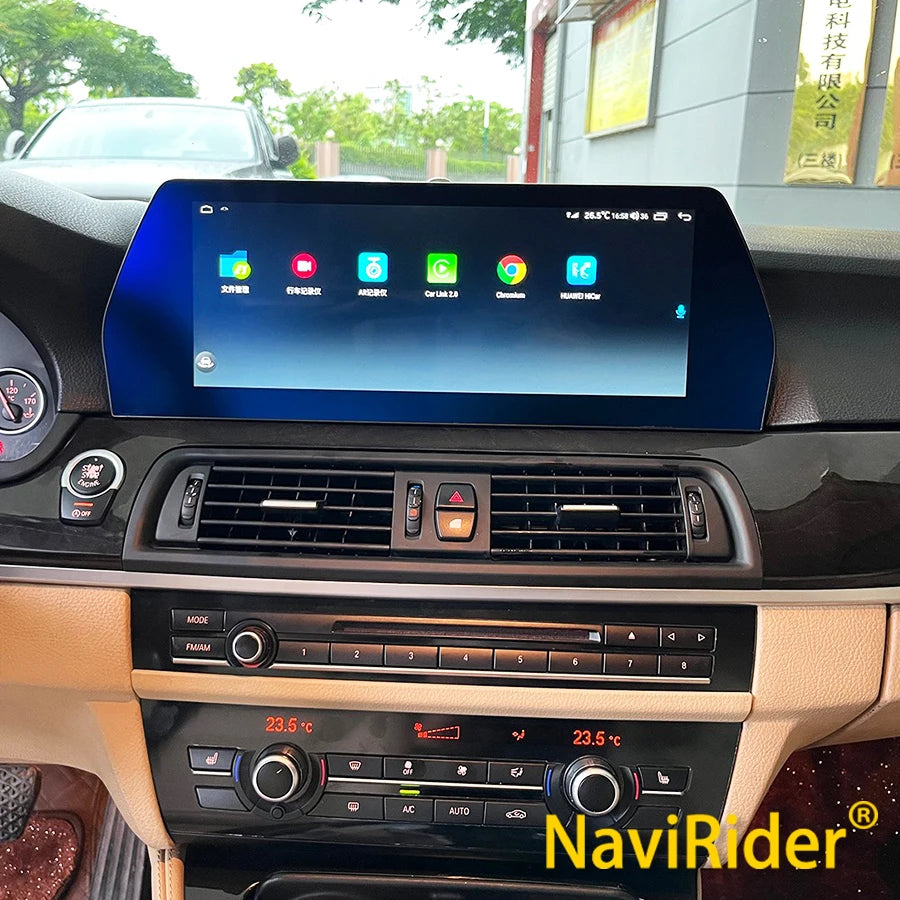 12.3" Android 15 For BMW 5 Series F10 F11 2011-2017 NBT CIC Carplay Screen Car Radio Stere