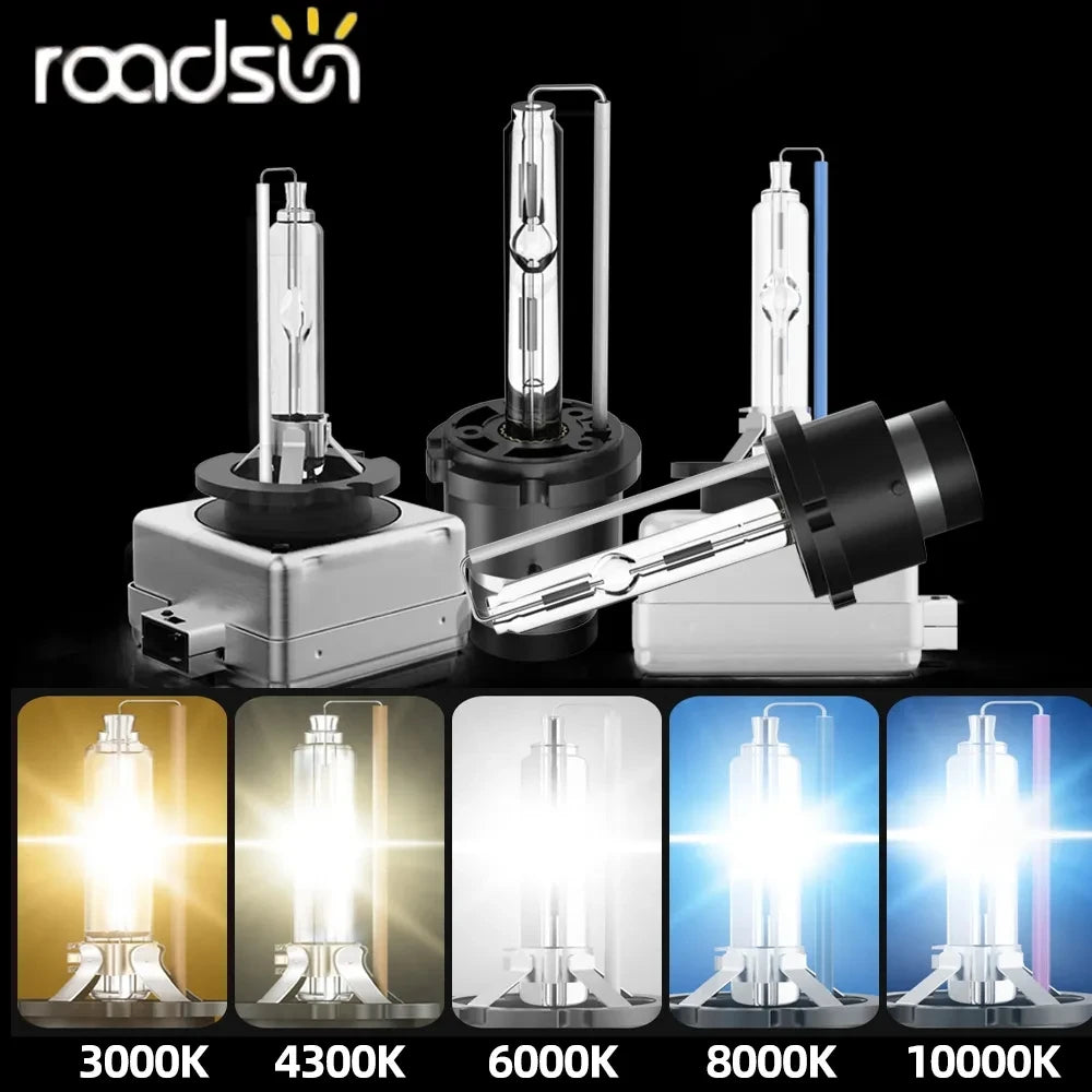 roadsun 2Pcs D1S D2S D3S D4S Xenon Headlight HID Car Bulbs 35W D1 D2 D3 D4 Headlamp 4300K