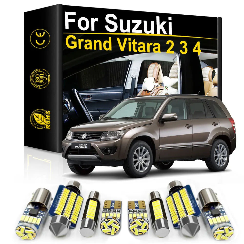 LED Interior Light Kit for Suzuki Vitara Grand Vitara MK 2 3 4 Xl7 - Canbus Error-Free Bulbs | AUTOKITSHOP