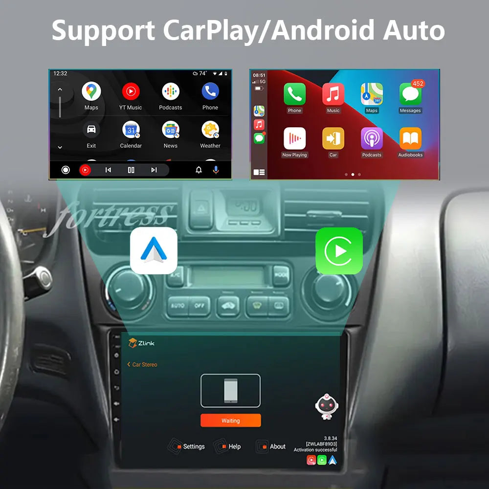 Android 16 Carplay Auto WIFI+4G Car Radio Multimedia Player For Honda Accord 6 1998 - 2003