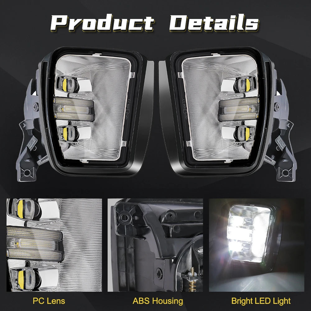 2-in-1 For Dodge Ram 1500 2013 2014 2015 2016 2017 2018 LED Fog Lamp DRL Daytime Running L | AUTOKITSHOP